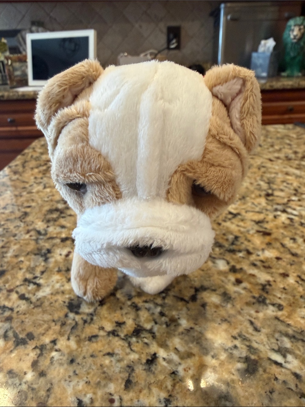 Plush Bulldog Dog Toy OG doll - Tan and White NWT pet